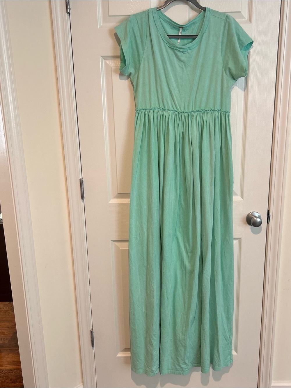 Free People Carissa Mint Green Short Sleeve Maxi Dress